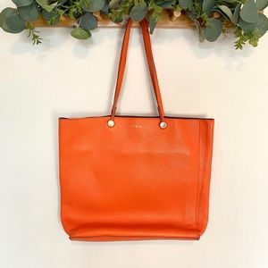 Furla Orange Leather Handbag